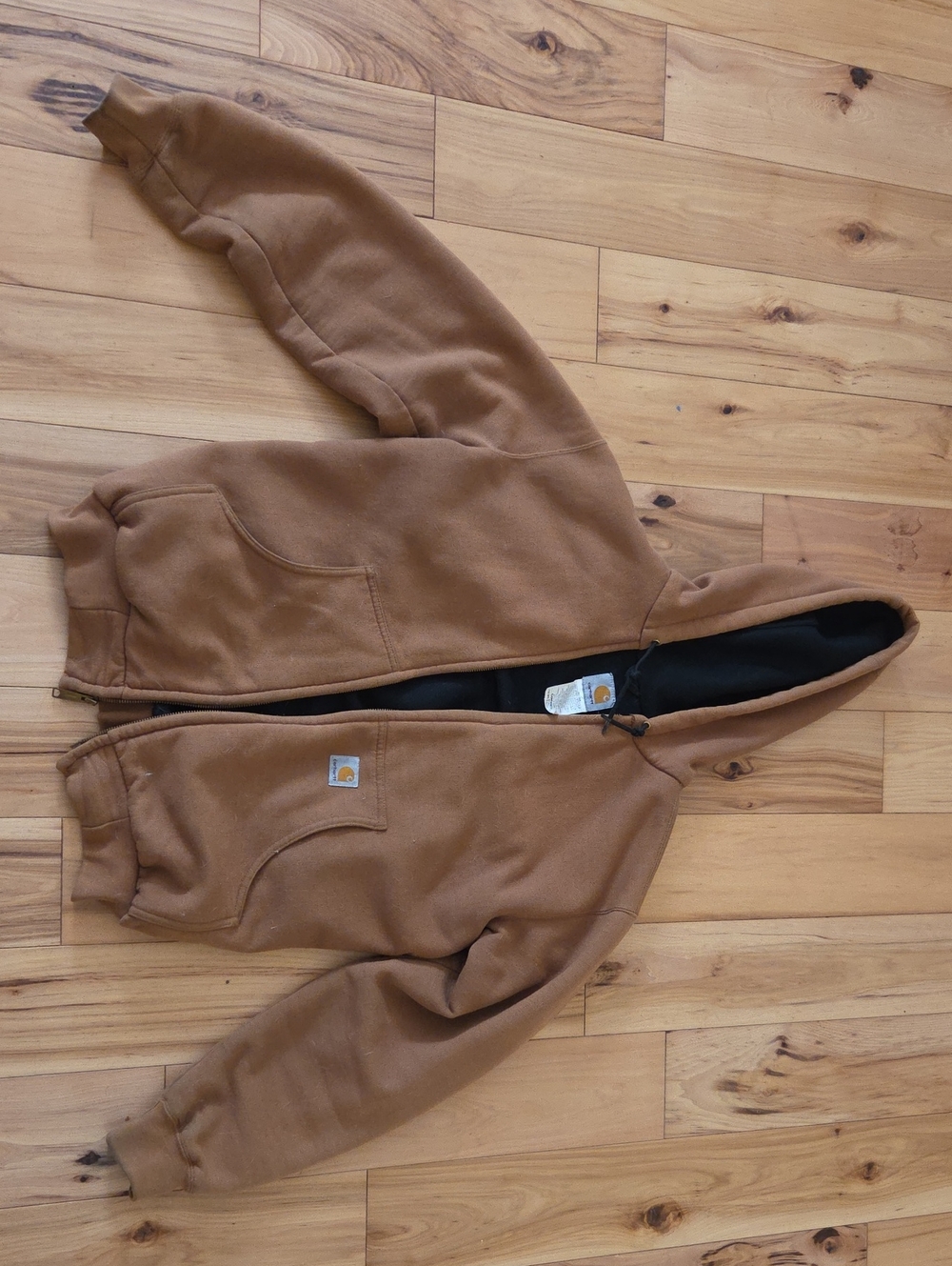 Carhartt Brown Hooded Zip-Front Work Jacket
